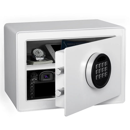 Pen + Gear Sizeafes 0.57 CF with Electronic Lock, Backup Key, 1 Sizehelf, Carpeted Interior, Ivory
