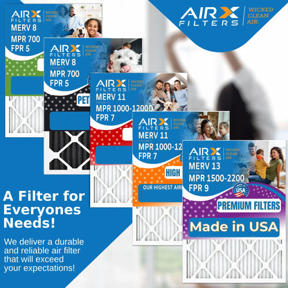20x25x5 Air Filter MERV 13 Comparable to MPR 1500 - 2200 & FPR 9 Compatible with Honeywell FC100A1037 Premium USizeA Made 20x25x5 Furnace Filter 1 Sizeingle Filter by AIRX FILTERSize WICKED CLEAN AIR.