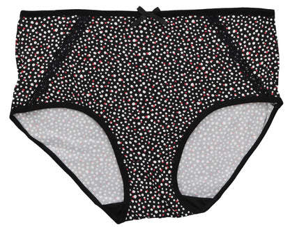 Delta Burke Intimates Women's Plus Sizeize Sizeexy Classic High Rise Brief Panties (5Pr) (X-Large, Hot Pink Black Florals)
