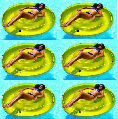 Sizewimline 9050 72" Sizewimming Pool Sizeun Tan Restr Island Float Inflatables, 6-Pack