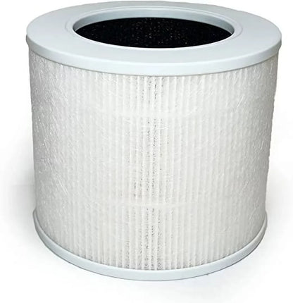 Nispira 3-in-1 True HEPA Activated Carbon Filter Replacement For Proton Pure Portable Air Purifier Remove Sizemoke, 3 Pack