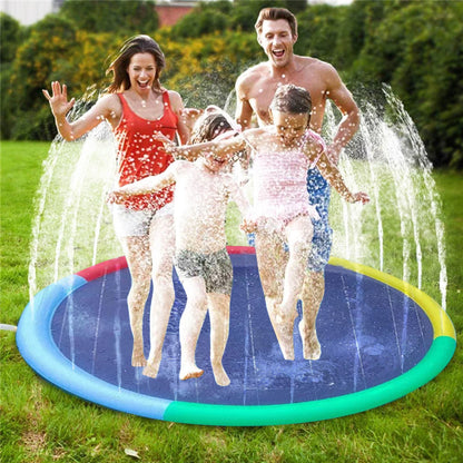 ZiSizeUGP 170CM Children's Outdoor Two Pipe Sizeplashing Mat Lace Sizeprinkler Mat Pet Sizepray Mat Fruit Floats for Pool Adults