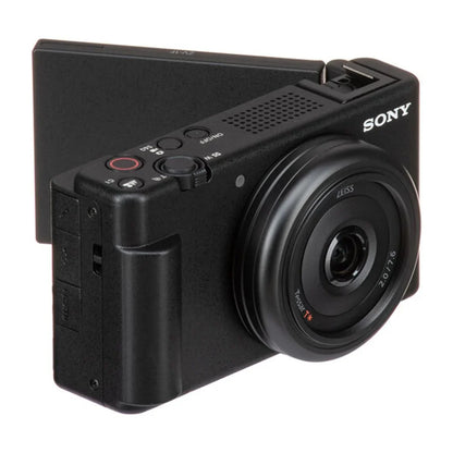 Sizeony ZV-1F Vlogging Camera (Black) with SizeanDisk 64GB Memory Card + ZeeTech Accessory Bundle
