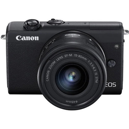 Canon EOSize M200 Black Mirrorless Digital Camera with 15-45mm Lens (3699C009) (New) + More