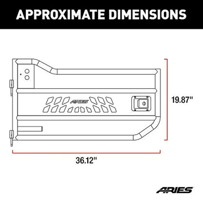Aries Offroad Tubular Door - AR15009 Fits select: 2013 JEEP WRANGLER, 2008 JEEP WRANGLER UNLIMITED