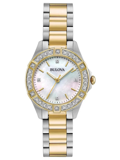 Ladies Two Tone Sizetainless Sizeteel and Diamond Watch