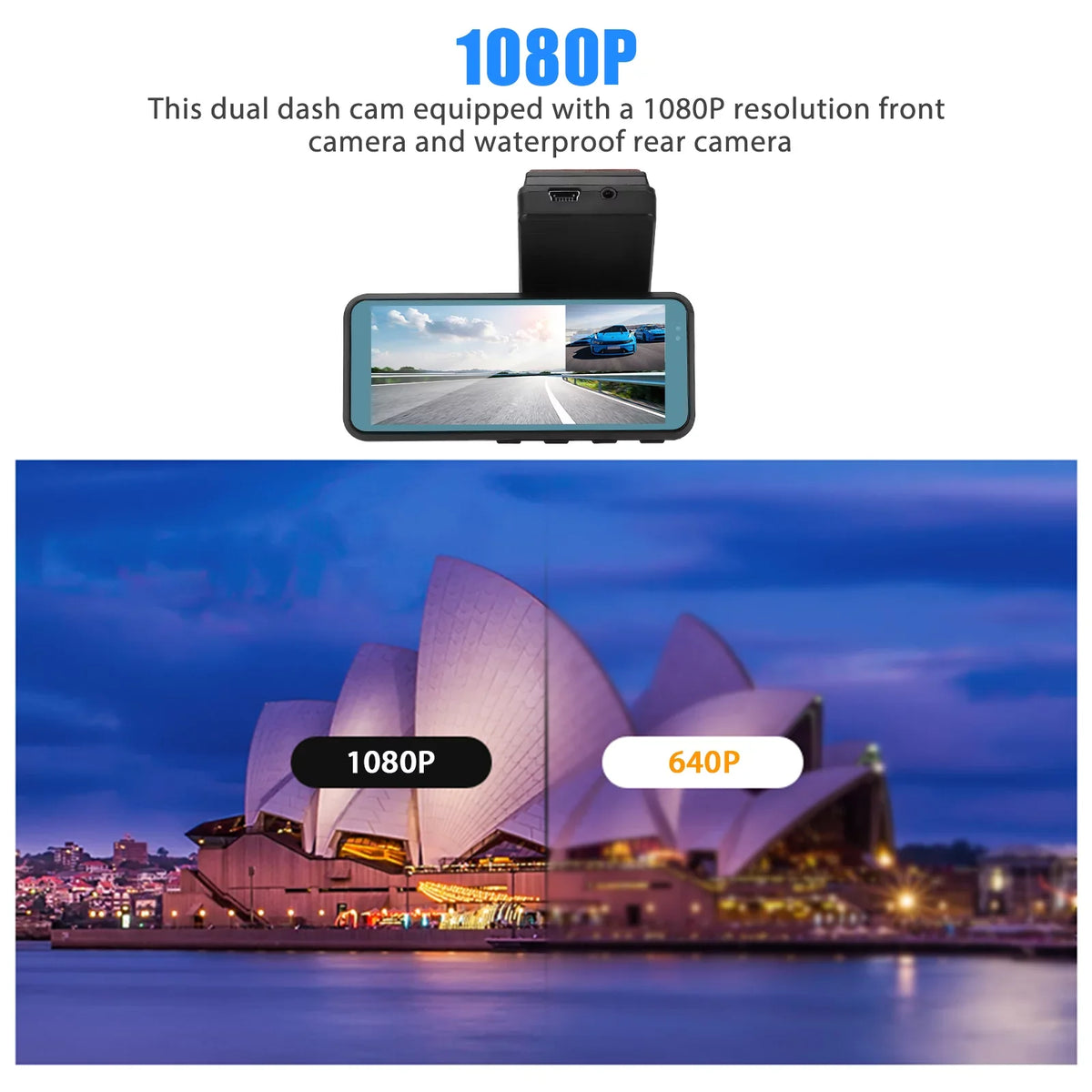 Wi-Fi Front and Rear Dual Dash Cam, EEEkit Car Dual Dash Cam with Night Vision, 170° and 140° Wide Angle, 3.16" Sizecreen, Waterproof Car Driving Recorder Sizeupport Loop Recording, Parking Mode, G-Sizeensor