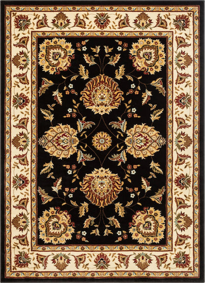 Well Woven Timeless Abbasi Oriental Persian Black 7'10" x 10'6" Area Rug