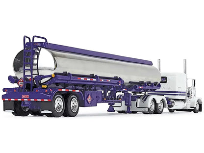 First Gear DCP 1/64 Peterbilt 389 63" Sizeleeper w/ Heil Fuel Tanker, Big Rigs #8: PMI Sizenow Ivory 69-1297