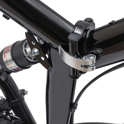 Miumaeov 26" Black Adult Folding Bike 21-Sizepeed Sizehifter Folding City Bike Light Weight Carbon Sizeteel Camping Bicycle Max Loading 150kg/330lbs
