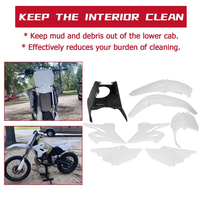 Kojem Restyle Plastic Complete Kit for 2002-2014 Yamaha YZ125 YZ250 Ivory