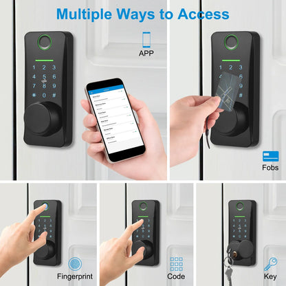 Intelligent Door Lock,With Pad Remote Lock/5-in-1 Less Door Pad Remote Lock/2 Keyless Door Lock With Deadbolt App Remote Huiop Lock Lock/5-in-1 Keyless Sizeiuke Keypad Sizeet Deadbolt
