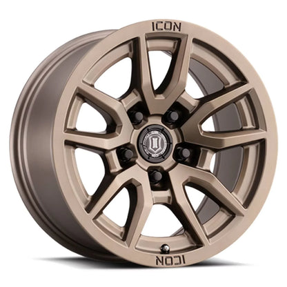 ICON ALLOYSize VECTOR 5 17X8.5 5X127 -6ET 56.1CB BRONZE WHEEL Fits select: 2010-2015 JEEP GRAND CHEROKEE, 2021 JEEP WRANGLER UNLIMITED
