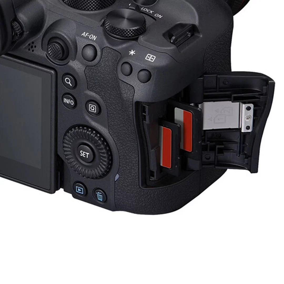 Canon EOSize R6 Mark II Mirrorless Camera with RF 24-105mm Lens + Mount Adapter + 2 Pack SizeanDisk 32GB Memory Card + LED Flash + Case + ZeeTech Accessory