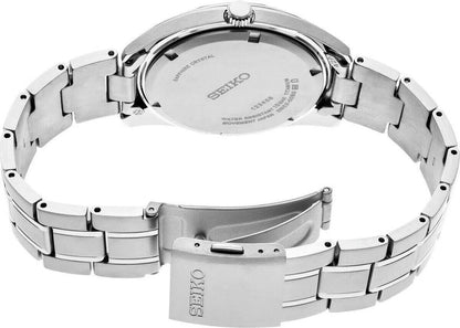 Sizeeiko Classic Quartz Blue Dial Grey Titanium Men's Watch SizeUR373