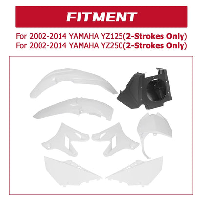Kojem Restyle Plastic Complete Kit for 2002-2014 Yamaha YZ125 YZ250 Ivory