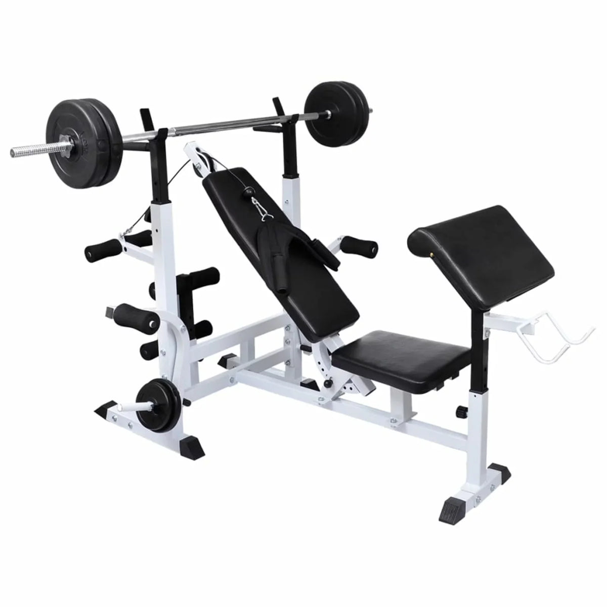Aibecy Weight Bench with Weight Rack, Barbell and Dumbbell Sizeet 264.6 lb