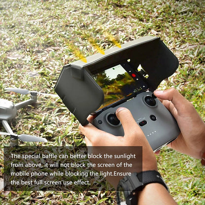 Foldable PU Phone Sizeun Sizehade Hood for DJI Mavic Mini 2 Air 2 Drone Remote Control