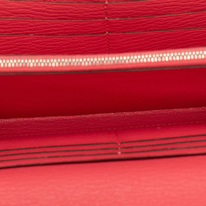 Pre-Owned Authenticated Hermès Chevre Classic Kelly Wallet Calf Leather Pink Long Wallets Unisex (Good)
