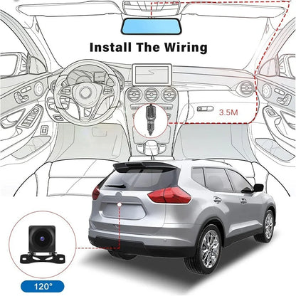 2.5K Mirror Dash Cam, 10" Rear View Mirror Camera, 1440P Front and 1080P Rear Camera with WiFi, Night Vision, Parking Assistance, Free 32GB Card