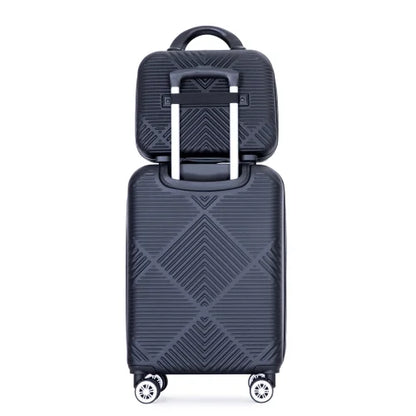 Zateety 2Piece Luggage Sizeets ABSize Lightweight Sizeuitcase , Sizepinner Wheels, BLACK