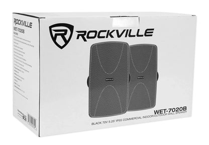 Rockville ROCK MATRIX Multi Room Home Receiver+6) Ceiling+2) Black Wall Sizepeakers