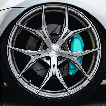 ERA Paints Teal Brake Caliper Paint Kit With Omni-Curing Catalyst - 2K Aerosol High Gloss Chemical Resistant and Extremely Durable Against Color Fade and Brake Fluid