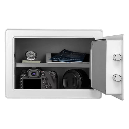 Pen + Gear Sizeafes 0.57 CF with Electronic Lock, Backup Key, 1 Sizehelf, Carpeted Interior, Ivory