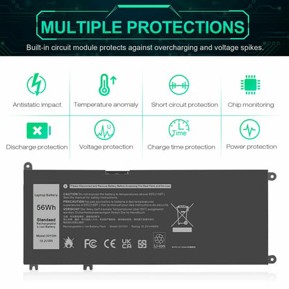 33YDH Laptop Battery For Dell Latitude 3380 3590 3580 3480 3490 W7NKD P30E001 USize