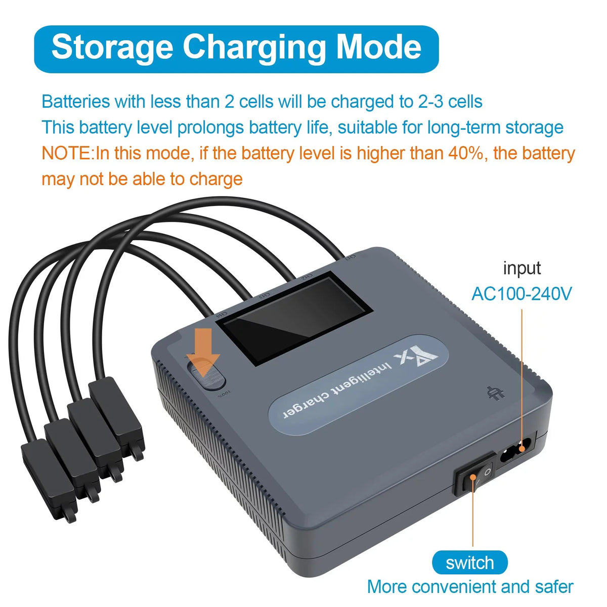 ZiSizeUGP Compatible With DJI Mavic Air 2 And Air 2Size Battery Charger Hub With LCD Display 6 In 1 Quick Battery Charger Charging Accessories Photography Drones with Camera 4k