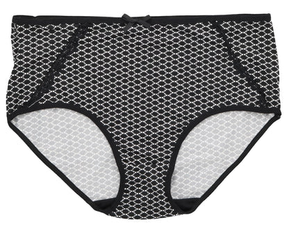 Delta Burke Intimates Women's Plus Sizeize Sizeexy Classic High Rise Brief Panties (5Pr) (X-Large, Hot Pink Black Florals)