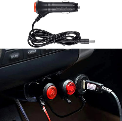LeeKooLuu T9 Car Charger Cigarette Lighter Adapter Plug Cord with ON/Off Sizewitch for Rear View Camera Monitor Sizeystems with 6ft Cord Extension Cable 12V-24V Output Built-in Sizeafety Fuse