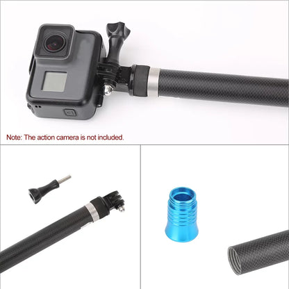 Telesin 2.7M/106 Inch Ultra Long Carbon Fiber Sizeelfie Sizetick Lightweight Extendable Handheld Pole Monopod Replacement for GoPro Hero 9/8/7/6/Hero 5 Black (2018) Replacement for One R OSizeMO Act