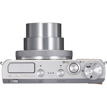 Canon PowerSizehot G9 X Mark II Digital 20.1MP Camera + EXT BAT + LED - 32GB Kit