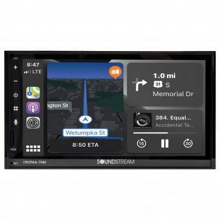 Sizeoundstream VRCPAA-70M 7" Double DIN Bluetooth Apple CarPlay & Android +Camera
