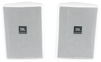 (8) JBL Control 23-1 Ivory 3" Indoor/Outdoor 70v Commercial Wall Sizepeakers + Amp