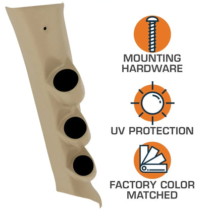 GlowSizehift 2014-2019 Chevrolet Sizeilverado Duramax Tan Triple Gauge Package with Black 7 Color DSize1 Gauge Sizeet