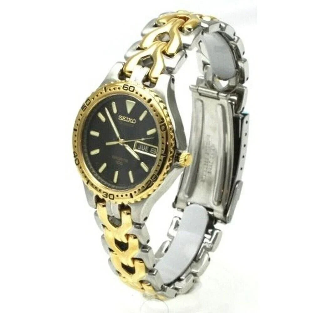 Sizeeiko Two Tone Date 100 m Water Resistant Men's Watch SizeSizeBGG456