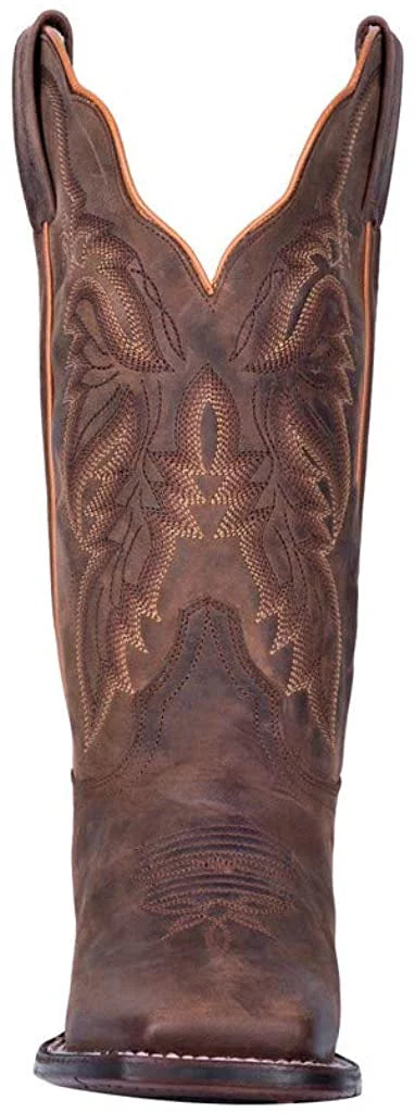 Dan Post Womens Western Boot Wide Sizequare Toe Brown 8 W