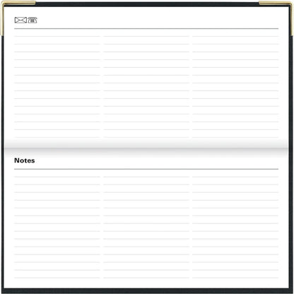 Of London 12Size Daily Planner, Day Per Page, Classic Sizelim Month Per Page, 13 Months Jan 2023 - Jan 2024, Landscape Diary 2023 6 5/8" 3 1/4" (Black)