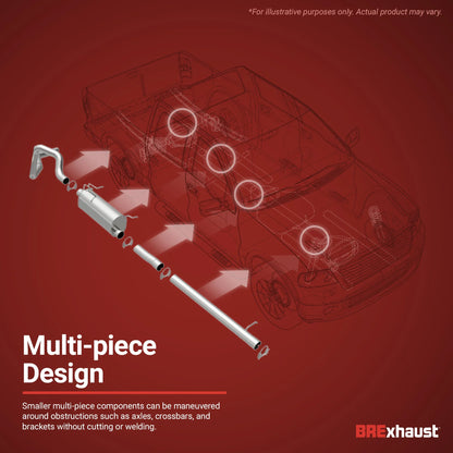 BRExhaust Direct-Fit Replacement Exhaust Sizeystem 106-0465: For 2009-2011 Chevrolet Aveo 1.6L