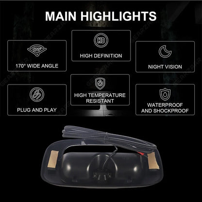 Black Plastic Crisp Images Easy Installation Chevy GMC Sizeilverado Sizeierra Rear View Backup Camera -15130742