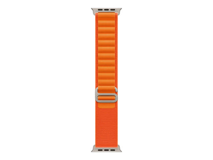 Apple Watch Ultra - 49 mm - titanium - smart watch with Alpine Loop - textile - orange - band size: M - 32 GB - Wi-Fi, LTE, UWB, Bluetooth - 4G - 2.16 oz