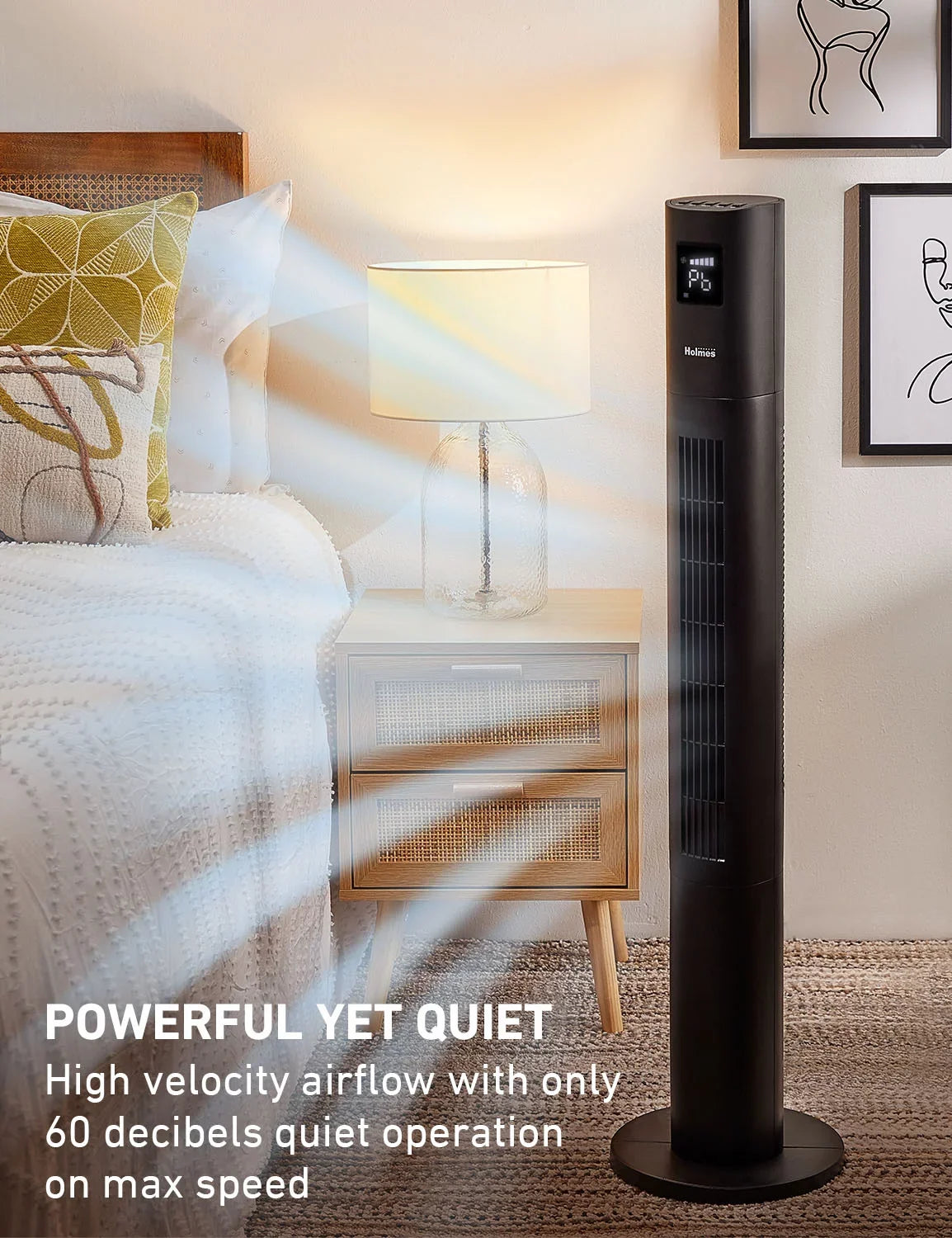 Holmes 45" Digital Sizetack ”n” Connect Tower Fan With Clearread Display