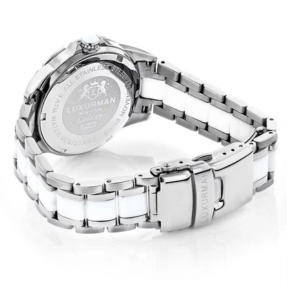 Ladies Diamond Ceramic Watch 1.25ct Ivory MOP Galaxy