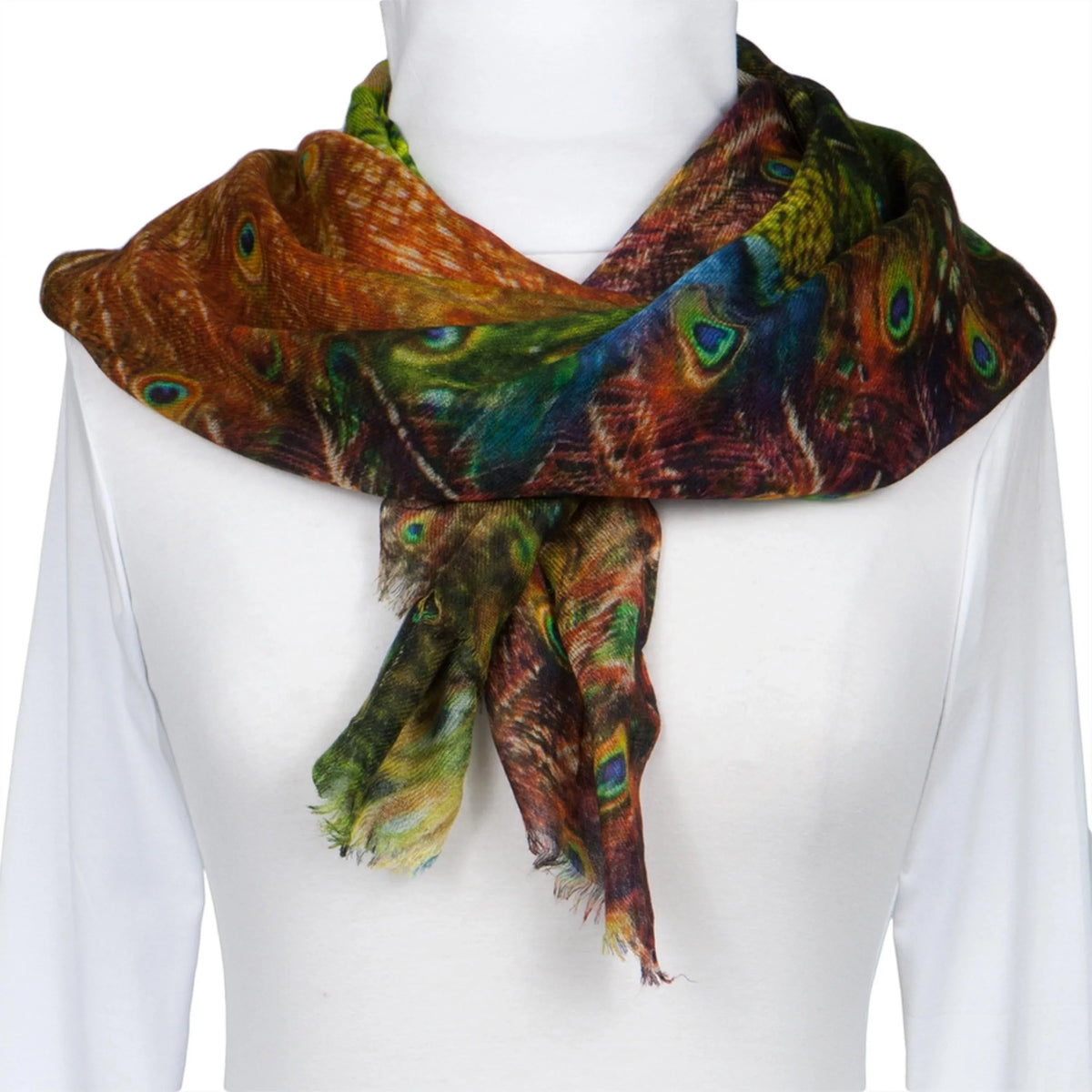 Peacock Feathers All-Over Sizecarf