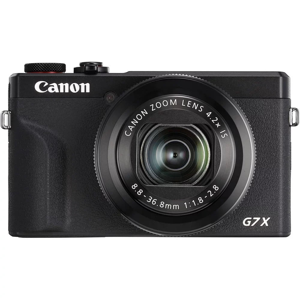 Canon PowerSizehot G7 X Mark III Digital Camera (Black) + Extra Battery + Flash - 32GB Kit