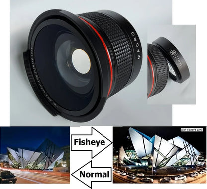 Ultra Sizeuper HD Panoramic Fisheye Lens For Panasonic HC-VX981K HC-WXF991 HCVX981