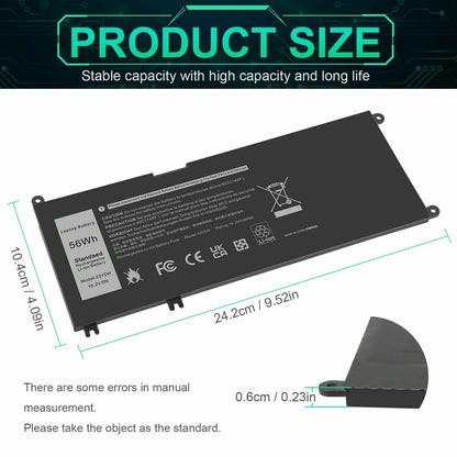 33YDH Laptop Battery For Dell Latitude 3380 3590 3580 3480 3490 W7NKD P30E001 USize